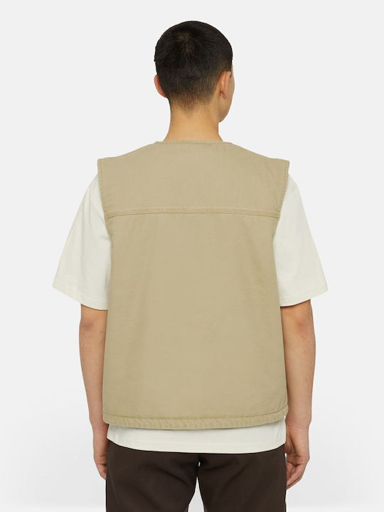 Canvas Sleeveless Jacket Desert Sand