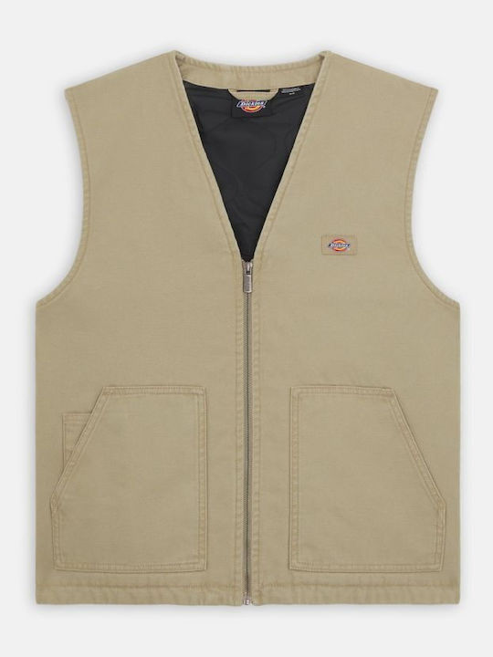 Canvas Sleeveless Jacket Desert Sand