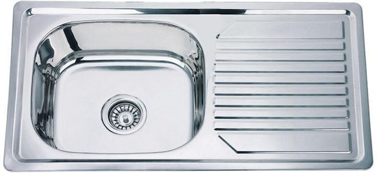 Inter Ceramic Piedmont ICSETICF7111022ICK8244R Drop-In Sink Right Inox W81xD43.5cm Silver