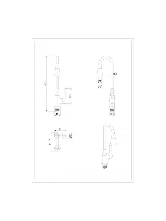 Inter Ceramic Ένθετος Νεροχύτης Δεξιός Inox Μ75xΠ40cm Κόκκινος