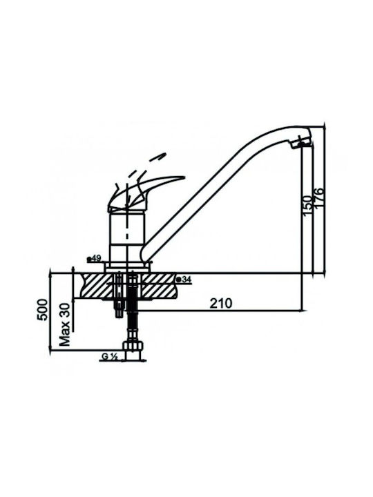 Inter Ceramic Piedmont ICSETICF7111022ICK8244R Drop-In Chiuvetă Dreapta Inox L81xW43.5cm Argintiu