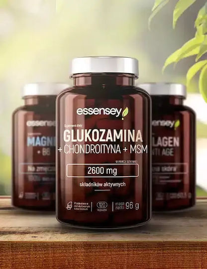 Essensey Глюкозамин Хондроитин и MSM 2600mg Добавка за Здравето на Ставите и Костите 120 таблетки