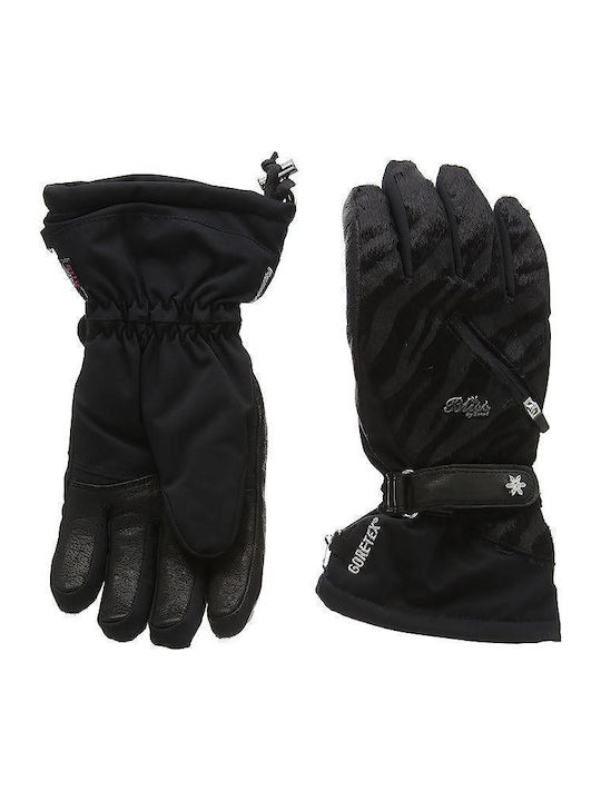 Level Women's Leather Gloves with Fur Black