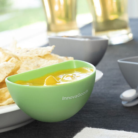 InnovaGoods Cliperitive Μπωλ Σερβιρίσματος Στρογγυλό Πλαστικό Κίτρινο με Διάμετρο 7.5εκ. 4τμχ