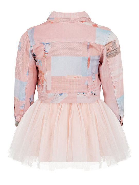 Children's Dress Sleeveless Tulle Pink
