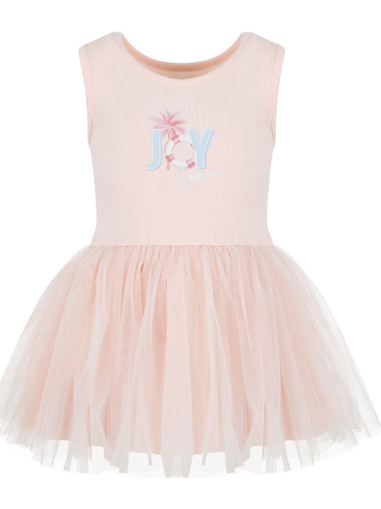 Children's Dress Sleeveless Tulle Pink