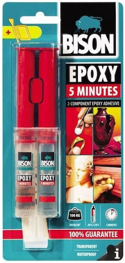 Bison 2X12ML Εποξική Κόλλα Μετάλλων 2 Συστατικών Διάφανη 24ml
