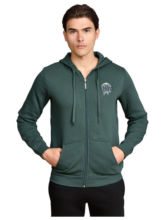 Green Hooded Cardigan