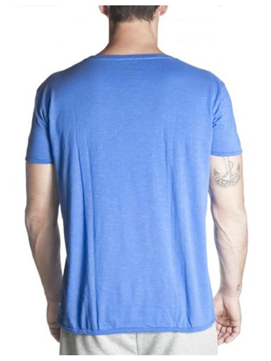 GSA U-Neck Pocket 881771 Blue T-shirt Bărbătesc cu Mânecă Scurtă Albastru