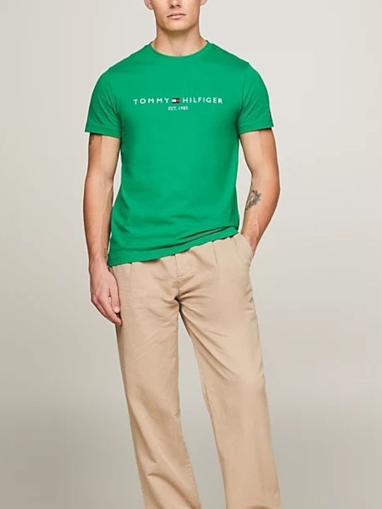 Tommy Hilfiger Herren Kurzarmshirt Olympic Green