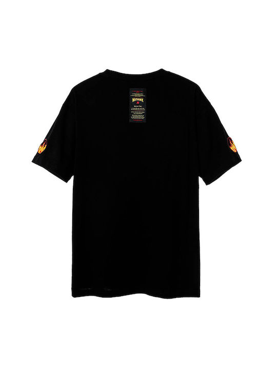 Mod Wave Movement T-shirt Bărbătesc cu Mânecă Scurtă Black (blk)