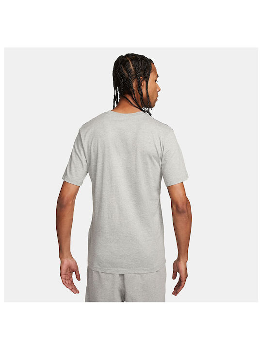 Nike Ανδρικό Αθλητικό T-shirt Κοντομάνικο Γκρι
