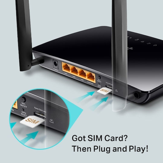 TP-LINK Archer MR200 v6 Wireless 4G Wi-Fi 5 cu 4 Porturi Ethernet