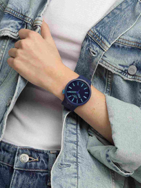 Swatch Swatch Women's Watch with Blue Rubber Strap