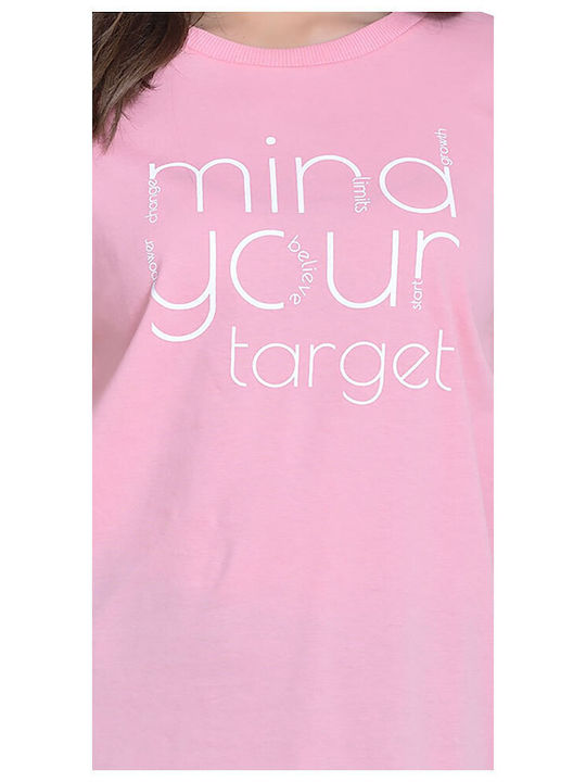 Damen T-Shirt Polka Dot Rosa
