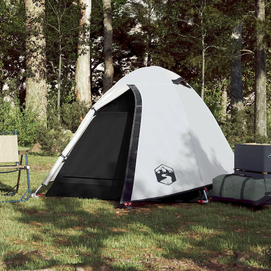 vidaXL Summer Camping Tent White with Double Cloth for 2 People 254x135x107cm