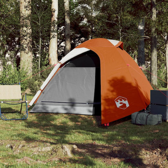 vidaXL Summer Camping Tent Orange with Double Cloth for 2 People 210x195x120cm
