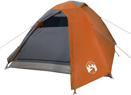 vidaXL Summer Camping Tent Orange with Double Cloth for 2 People 210x195x120cm
