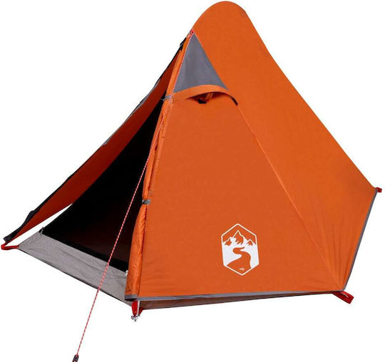 vidaXL Καλοκαιρινή Σκηνή Camping Πορτοκαλί για 2 Άτομα 257x147x112εκ.