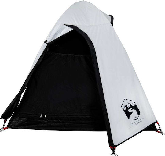vidaXL Summer Camping Tent White with Double Cloth for 2 People 254x135x107cm