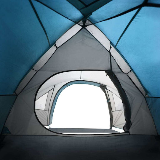 vidaXL Summer Camping Igloo Tent Blue with Double Cloth for 4 People 300x250x122cm