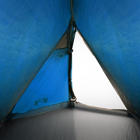 vidaXL Sommer Campingzelt Blau mit Doppeltuch für 2 Personen 267x154x112cm