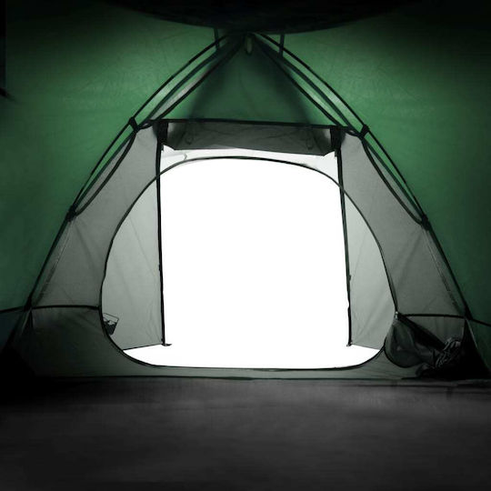 vidaXL Summer Camping Tent Green with Double Cloth for 2 People 224x248x113cm