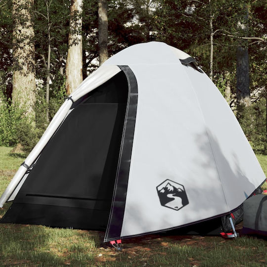 vidaXL Summer Camping Tent White with Double Cloth for 2 People 254x135x107cm