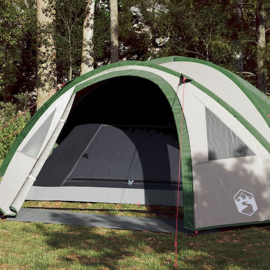 vidaXL Summer Camping Tent Green with Double Cloth for 4 People 300x250x122cm