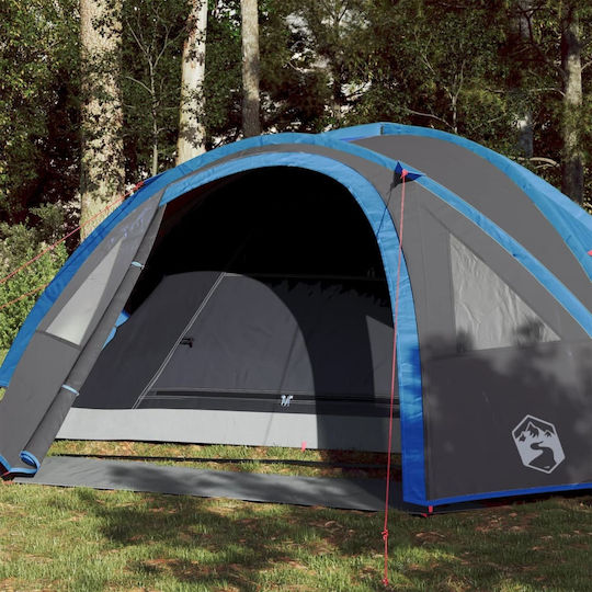 vidaXL Summer Camping Igloo Tent Blue with Double Cloth for 4 People 300x250x122cm