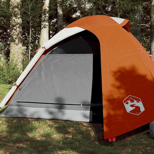 vidaXL Summer Camping Tent Orange with Double Cloth for 2 People 210x195x120cm