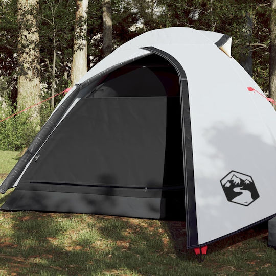 vidaXL Καλοκαιρινή Σκηνή Camping Λευκή με Διπλό Πανί για 2 Άτομα 264x210x120εκ.