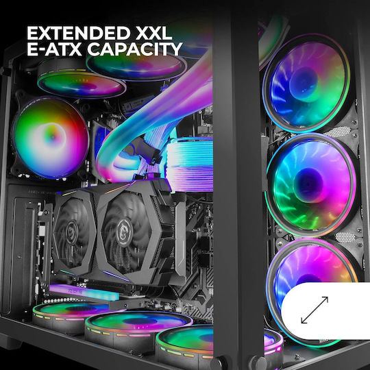 Mars Gaming XXL MCV3 Gaming Middle Tower Carcasă Calculator cu Fereastră Laterală Negru