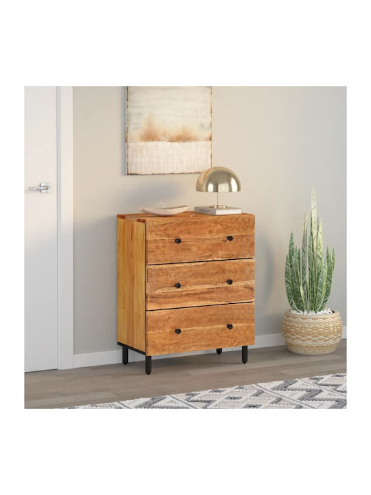 Comoda pentru Dormitor din Lemn Masiv Acacia 60x33x75buc