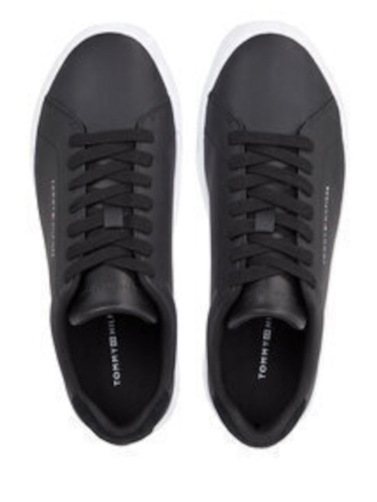 Tommy Hilfiger Th Court Ανδρικά Sneakers Μαύρα