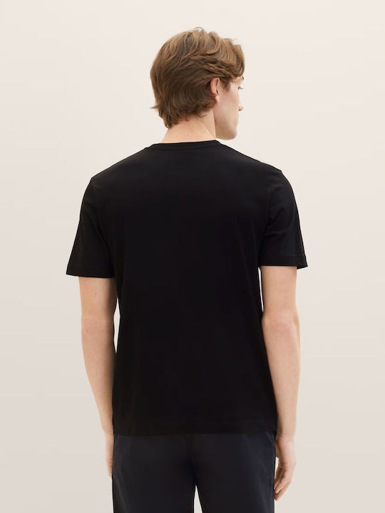 Tom Tailor Pack Men's Short Sleeve T-shirt Black