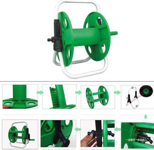 Garden Hose Box Without Hose with Rewind Handle