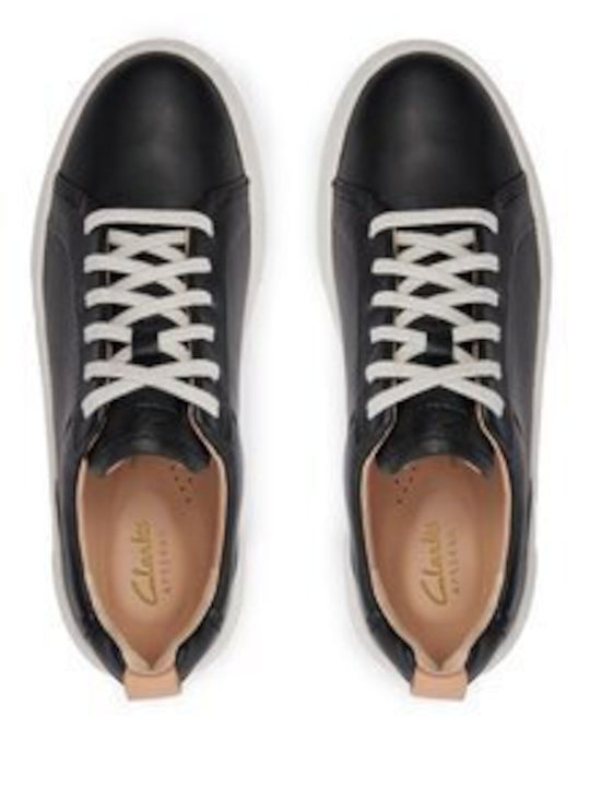 Clarks Γυναικεία Sneakers Black Leather