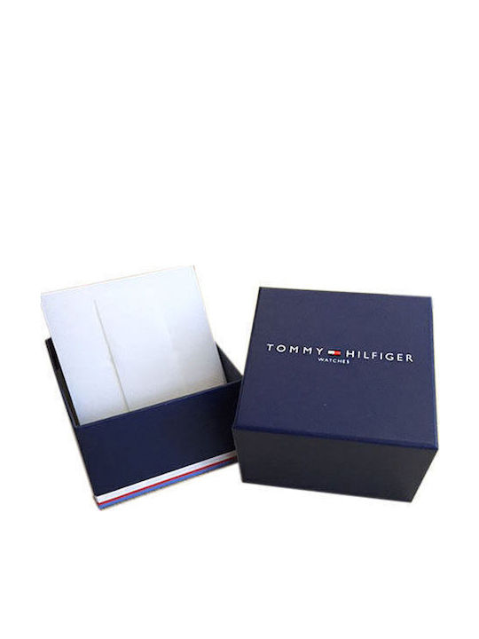Tommy Hilfiger Stewart Ceas Barbati 44mm Cronograf Cu Baterie Cu Brățară Din Metal Neagră