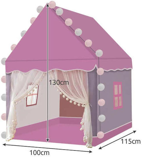 Kruzzel Kids House Play Tent Pink