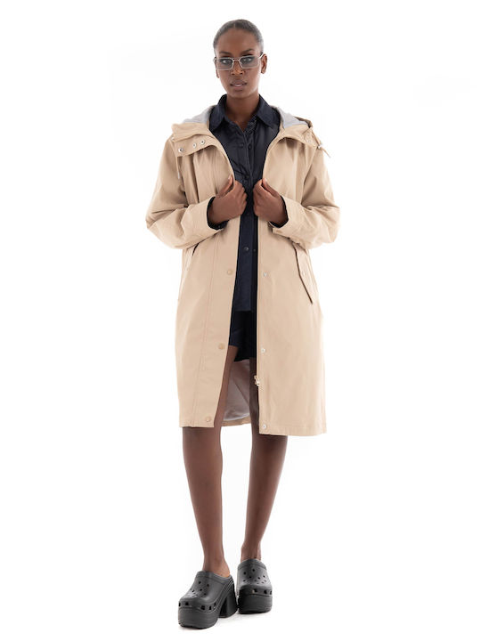 Vero Moda Women's Midi Coat Light Beige