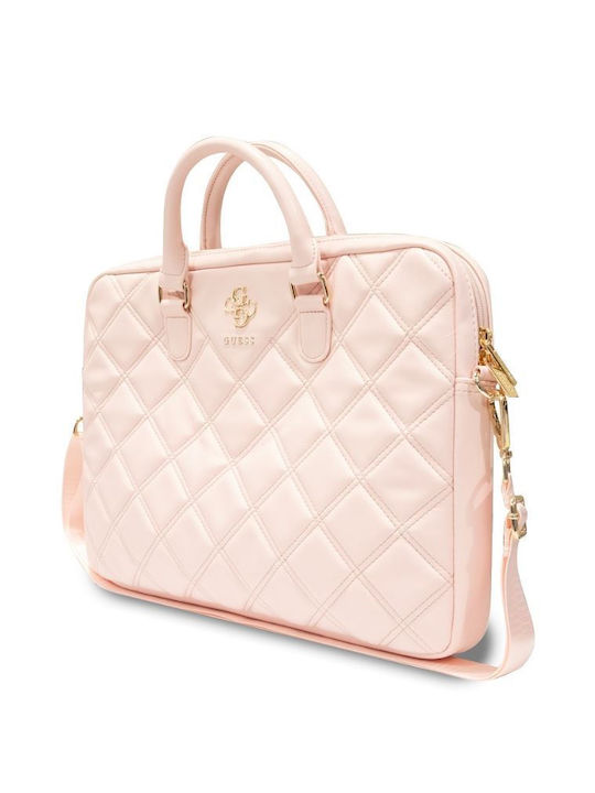Guess Quilted 4G Tasche Schulter / Handheld 15" Rosa