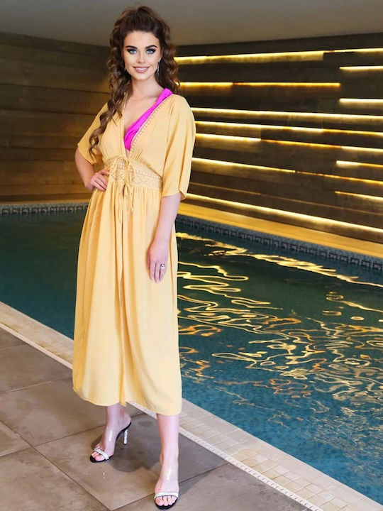 Perfectdress Maxi Caftan Yellow