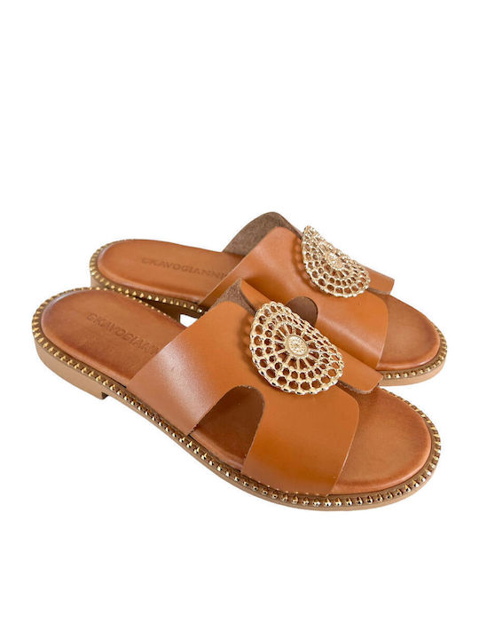 Sandale Casual Damă de Piele Tabac