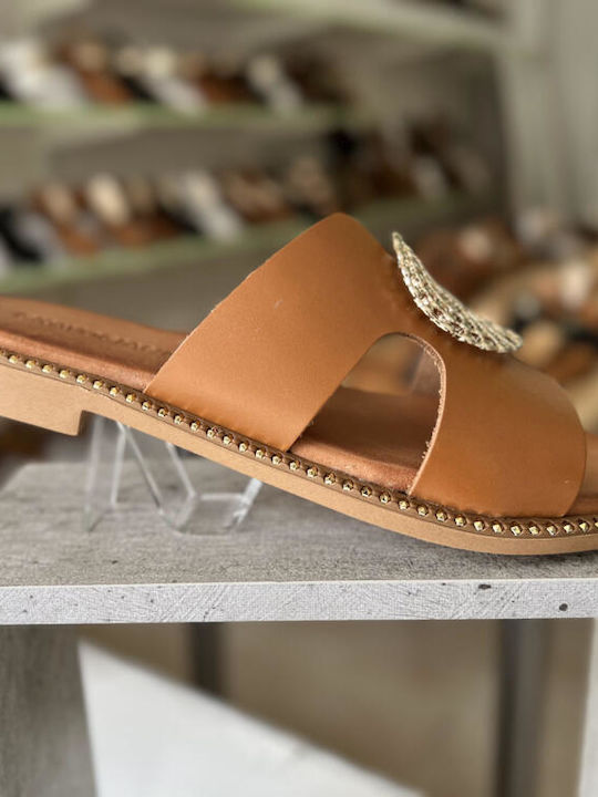 Sandale Casual Damă de Piele Tabac