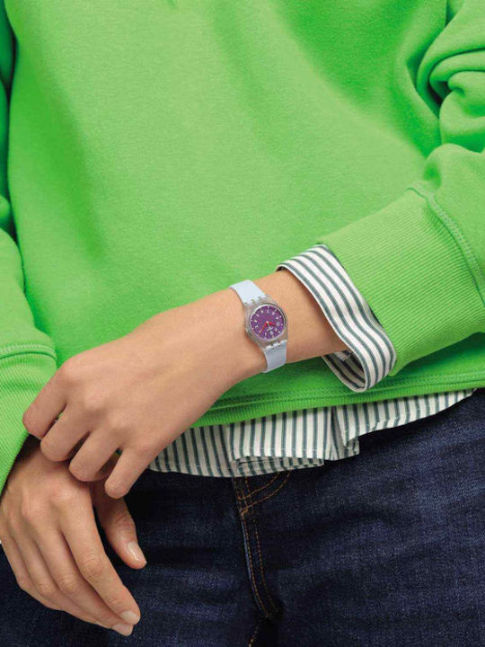 Swatch Swatch Women's Watch with Blue Rubber Strap