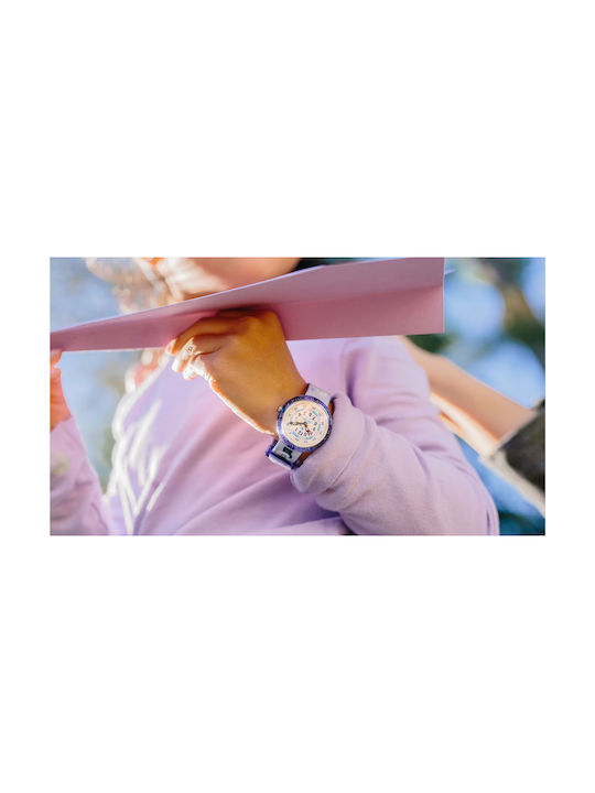 FlikFlak Kids Analog Watch with Fabric Strap Lilac