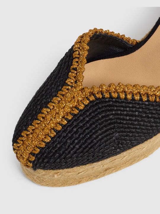 Castaner Platforme dama în stil espadrile Negre