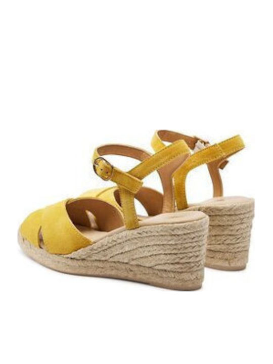 D Gelsa Damenplattformen im Espadrilles-Stil Gelb