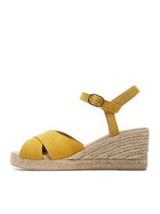 D Gelsa Damenplattformen im Espadrilles-Stil Gelb